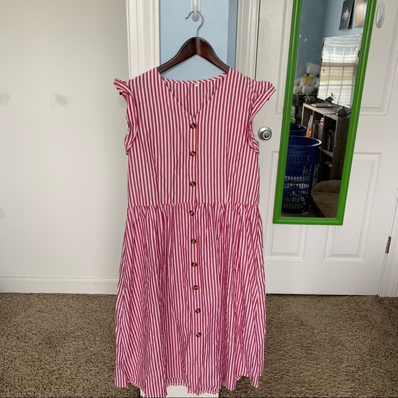 Striped button up dress - Picture 3 of 5